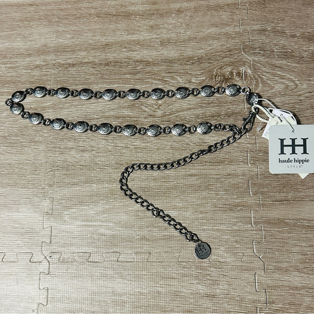 HAUTE HIPPIE Metal Chain Belt w/ Dangle size M/L – NWT